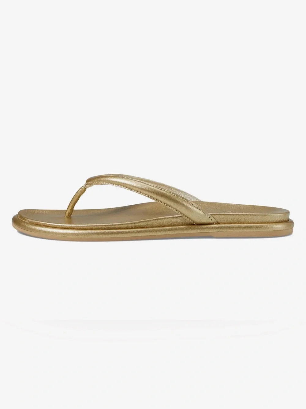 OluKai Tiare Leather Slip-On Sandal, Bubbly Gold, NWT, Women’s Size 10 (EUR 40)
